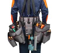Ceinture à outils multi-poches | Gilet d'alimentation réglable pour électricien | Tissu Oxford résistant | Idéal pour le jardinage