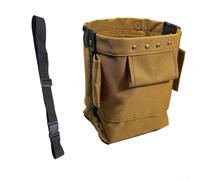 Ceinture à Outils Oxford 1200D avec Renforcé pour Électricien - Pochette Multifonction Imperméable 5L pour Charpentier Plombier Jardinage 16x14x21cm(With belt)