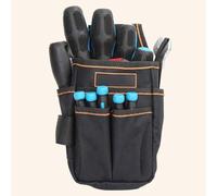 Ceinture à outils pour électriciens, support de rangement à 12 poches avec sangle de taille, sac à outils de travail en tissu Oxford 600D robuste pour la maison et le jardin