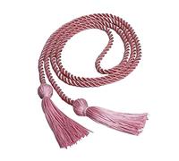 Ceinture à Pompons tressés pour Rideaux 1 Cordon en Polyester for Remise de diplôme, 170 cm Long, Pompons tressés for l'artisanat, for Licence(Pink)