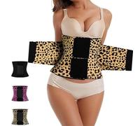 Ceinture Abdominale à Triple enveloppe, Ceinture Abdominale Ajustable pour Femmes, Ceinture de Sudation à Haute résilience, Gaine Amincissante pour Le contrôle de l'abdomen (Jaune,S)