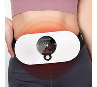 Ceinture abdominale amincissante EMS avec chaleur et vibrations - Ceinture amincissante électrique pour brûler les graisses, réduire la cellulite et tonifier les muscles | Rechargeable par USB,White