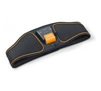 Beurer EM 37 Ceinture abdominale, Entraînement abdominal EMS, Electrostimulation musculaire pour renforcer les muscles abdominaux - Noir/Orange