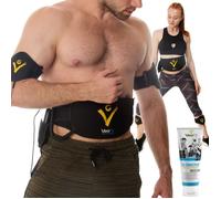 Ceinture Abdominale Noire Electrostimulation et Musculation EMS- Appareil Electrostimulateur Musculaire Abdominaux, Bras, Cuisses et Mollets, Homme