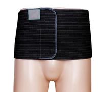 Ceinture Abdominale Femmes et Hommes, Ajustable Ceinture pour Hernie Ombilicale avec 2 Coussinets de Compression, Attache de Hernie Ombilicale pour Ventrale et Pré-postopératoires(Black,Large)