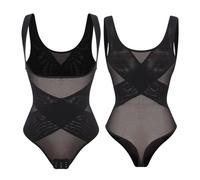 Ceinture Abdominale pour Femmes String Sexy en for Femmes, Effet Patchwork, Confortable, réducteur de Ventre, Amincissant, Body, rehausseur Hanches pour Soutien Abdominal(Black,M)