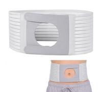 Ceinture Abdominale pour Stomie avec Ouverture en U Bandage de Soutien Postopératoire Élastique et Respirant Support de Fixation pour Hernie Parastomiale M L XL(L)