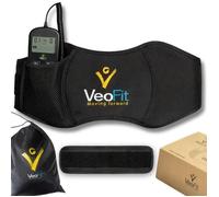VEOFIT Ceinture Abdominale Electrostimulation et Musculation EMS- Appareil Electrostimulateur Musculaire Abdominaux Homme et Femme - 10 Programmes 99 Intensités - Sans fil, avec gel-Taille maxi 140 cm