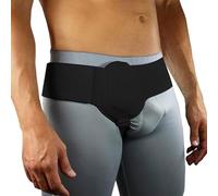 Ceinture ainale respirante pour adultes - Bandage de rupture des deux côtés - Support de taille réglable - Compression légère - Ceinture de soutien herniaire
