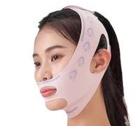 Ceinture amincissante pour le visage - Appareil de lifting rose - Ruban adhésif invisible pour des résultats instantanés - Réducteur de double menton confortable - Outil sans pour les