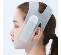 Ceinture amincissante pour le visage - En gel de silice souple - Pour amincir le visage - Blanc