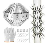 Ceinture Anti Chats pour Arbre et Gouttière Piege a Fouine, 100cm Protection Anti-martre en Acier Inoxydable, Protection Contre Les Martres, Ratons Laveurs et Chats pour Toit, Gouttière et la Maison