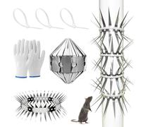 Ceinture Anti Chats pour Arbre et Gouttière, Piege a Fouine, Ceinture Anti Martres 100CM, Protection Contre Les Martres, Protection Anti-martre en Acier Inoxydable, pour Tuyaux,Maisons,Arbres