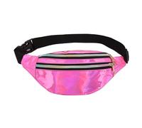 Ceinture Argentée Enfant - Sac Banane Holographique Ajustable, Sac De Hanche Métallisé Réfléchissant | Pochette De Taille Mode pour Activités Sportives, École Ou Sorties, Léger pour Garçon Et Fill