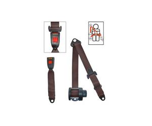 Ceinture arrière beige 4 points Securon - avec enrouleur