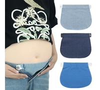 Ceinture artificiel astique Réglable avec Bouton d'Extension pour Pantalon et Jean, Accessoire de Vêtement pour Grossesse, 1/5 Pièces Dark Navy