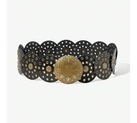 Ceinture avec boucle ronde cloutée en PU, style Western Festival Taille UniqueUnicolorePolyuréthane