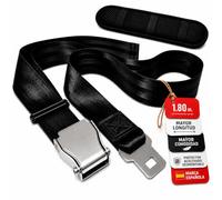 Ceinture Avion Gym 180 cm pour ancrage dans les machines de gymnastique, réglable avec protecteur rembourré pour Hack Squat, Presse, Rame et Curl Femoral