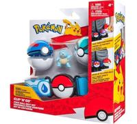 Ceinture - BANDAI - Pokémon Clip N' Go - 1 ceinture, 2 Poké Balls et 1 figurine Carapuce 5 cm