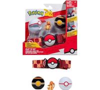 Ceinture - BANDAI - Pokémon Clip N' Go - 1 ceinture, 2 Poké Balls et 1 figurine Salameche 5 cm