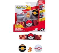 Ceinture - - Pokémon Clip 'N' Go - 1 Ceinture, 2 Poké Balls Et 1 Figurine Salameche 5 Cm