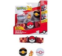 Ceinture - - Pokémon Clip 'N' Go - 1 Ceinture, 2 Poké Balls Et 1 Figurine Salameche 5 Cm