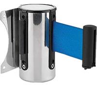 Ceinture Barrière Rétractable Murale, Support de Contrôle de Foule de Barrière de File d'attente en Acier Inoxydable, pour Musée/Usine/Cinéma,Bleu,5m (Bleu 5m) (Bleu 2m)