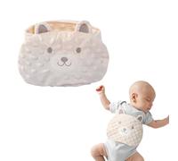 Ceinture blanche en noyaux - Chauffante au Micro-Ondes Idéale pour les maux de ventre et les ballonnements -, ajustable pour les bébés de 0 à 12 mois, 100% coton, Aide au Sommeil (Bleu)