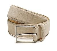 Ceinture Bobby en daim pour homme - 3,5 cm de large, beige#a, 85 cm (Totale lengte 100 cm)