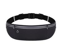 Ceinture cachée sac banane de sport, grande capacité, respirant, dissimulé, sac de ceinture invisible, sac de course à pied, rangement de cartes et casque d'écoute, Couleur : noir., Beauté de masse