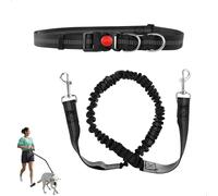 Ceinture Canicross Chien, Laisse Canicross Chien pour Courir pour Chiens de Taille Moyenne et Grande pour Promener, Jogging avec Deux Poignées et Élastique Durable Laisse