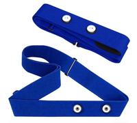 Ceinture Cardio Cardiaque Remplacement pour Sangle de Poitrine Sangle Élastique Réglable Capteur Fréquence Cardiaque Compatible avec Garmin Polar Wahoo Coospo Connecteur 45mm Ant Bluetooth （Bleu）