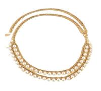 Ceinture Chaine Ceintures à pampilles en perles d'imitation superposées, chaînes sur pantalons, accessoires de mode for robe, chaînes de taille for femmes, accessoires for femmes, cadeaux