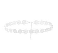 Ceinture Chaine Ceintures de ventre à une rangée de pièces dorées et argentées, bijoux de corps vintage for soirée dansante(Single Row Silver)