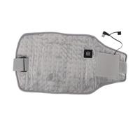 Ceinture chauffante, alimentée par USB, chauffage rapide, coussinet dorsal, température réglable, période de crampes, ceinture chauffante, masseur pour la taille, le cou et les (Gris clair)