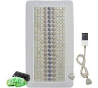 Ceinture chauffante - Ceinture chauffante pour le dos - Cuir PU - 132 pierres de jade et 54 pierres de tourmaline - Traitement thermique efficace pour la relaxation et le soulagement