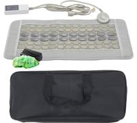 Ceinture chauffante - ceinture chauffante pour le dos - cuir PU - 52 pierres de jade & 20 pierres de tourmaline - pour la détente et le soulagement de la douleur