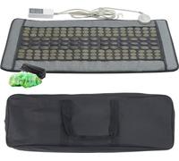 Ceinture chauffante - ceinture chauffante pour le dos en cuir PU - 108 pierres de jade & 42 pierres de tourmaline - pour une chaleur et une détente optimales