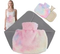 Ceinture chauffante de 130 cm avec housse douce à la taille, 1,5 l avec housse de qualité supérieure, durable et sûre, moelleuse, pour volants, ventre et cou (A)