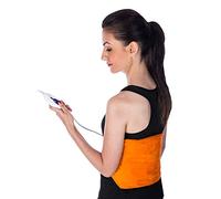 Ceinture chauffante électrique pour soulager les douleurs dorsales, extra large, orange thérapeutique, soutien thérapeutique