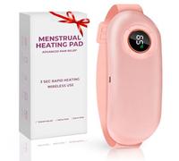 Ceinture chauffante et massante regle douloureuse, iklestar ceinture menstruelle chauffante avec minuterie, 6 modes de température et de massage, coussin chauffant menstruel