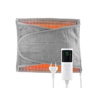 Ceinture Chauffante Lombaire 125x30cm Coussin Chauffant Electrique, Lombaire 9 Niveaux de Température et Arrêt Automatique Lavable Ceinture Chauffante avec Velcro Pour Dos Cervicales Abdomen Gris