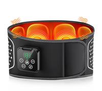 Ceinture Chauffante Lombaire sans Fil, Ceinture Lombaire Chauffante 3 Modes de Massage à Air, 3 Modes de Vibration, 4 Niveaux de Chaleur pour Soulager des Douleurs Lombaires, 4000mAh, Écran Tactile