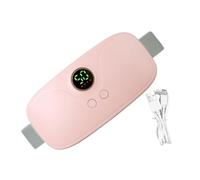 Ceinture Chauffante Menstruelle à Vibration, Taille Réglable, Rose | Massage Abdominal Portable, Alimentation USB 5v 10w, Tissu Élastique Doux, pour Filles et Femmes