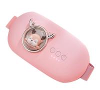 Ceinture Chauffante Menstruelle Rose 2500mah à 5 Modes, Massage | ABS et Alliage D’aluminium, Batterie Intégrée, Sangle Réglable, Usage Féminin, Anniversaire et Noël