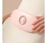 Ceinture Chauffante pour Soulager la Douleur, Ceinture Chauffante à la Taille, Ceinture Chauffante pour L'utérus, Ceinture Chauffante à 4 Vitesses Réglables pour Réduire la (Rose)