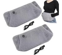 Ceinture Chauffante Rechargeable - Ceinture Chauffante électrique Avec 3 Niveaux De Chaleur, 2-En-1 Chauffe-Mains Et Chauffe-Taille, Coussin Chauffant Pour Soulager Les Douleurs Dorsales (2 pcs)
