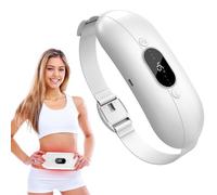 Ceinture Chauffante Regle Douloureuse, Coussin Chauffant Menstruel, 3 Niveaux de Température 3 Modes de Massage,Soulage les Douleurs Abdominales Menstruelles, Cadeaux Pour Femmes et Filles (Blanc-D)