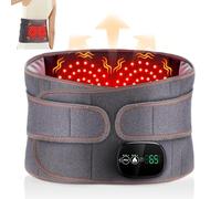 Ceinture chauffante sans fil avec coussin chauffant portable pour le dos, masseur du bas du dos avec 3 chaleur, 3 vibrations, ceinture chauffante sans fil, cadeaux pour femmes, hommes, maman, papa