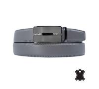Ceinture Chic En Cuir Gris Pour Hommes - Ajustable Et Moderne